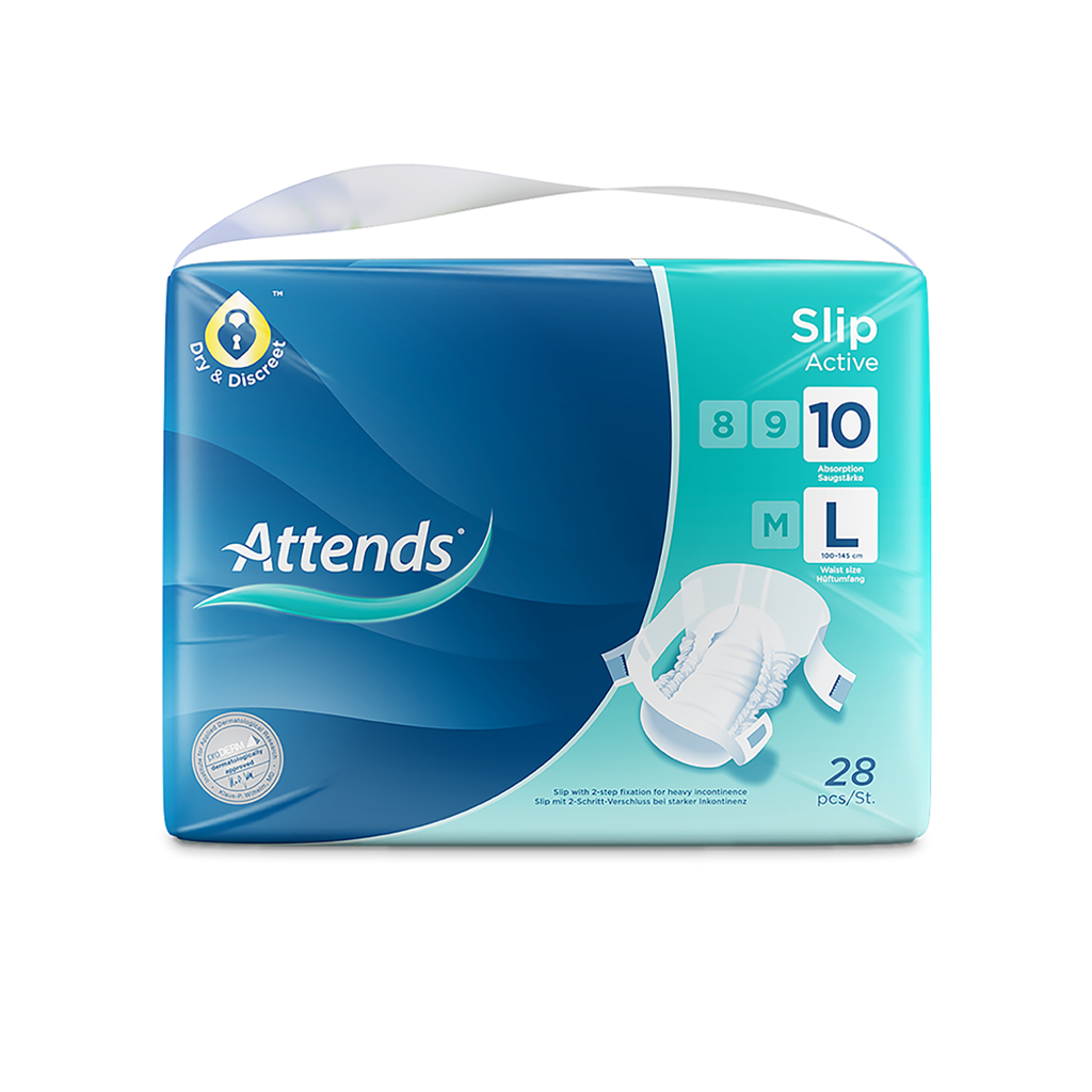 ATTENDS SLIP ACTIVE DIAPER LEVEL 10 LARGE 28'S