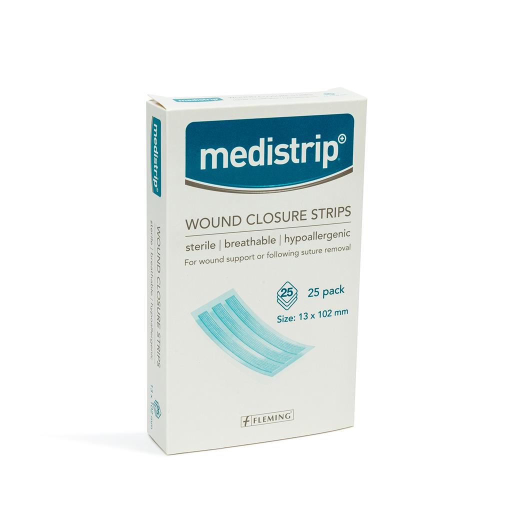 MEDISTRIP WOUND CLOSURE STRIPS 13X102MM (BOX OF 25)