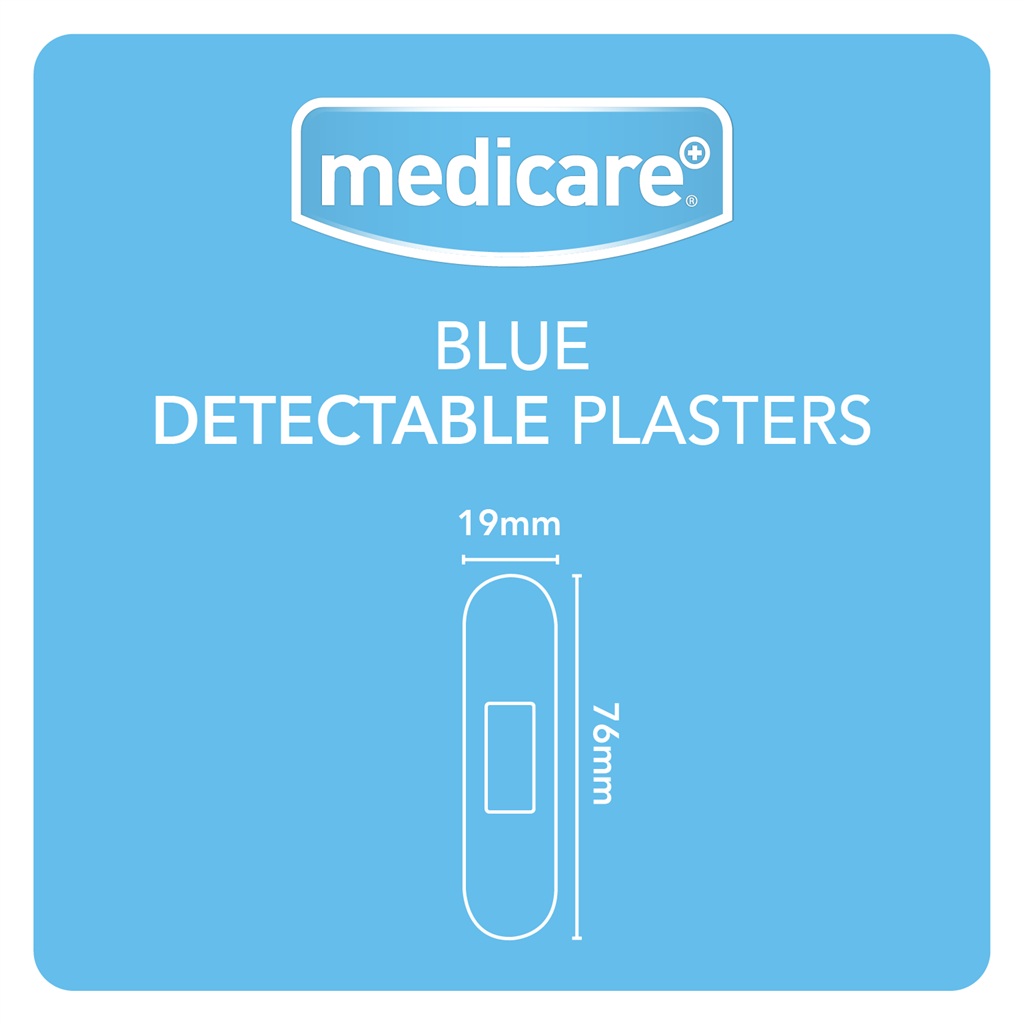 MEDICARE BLUE DETECTABLE PLASTERS 30'S (DISPLAY OF 10)