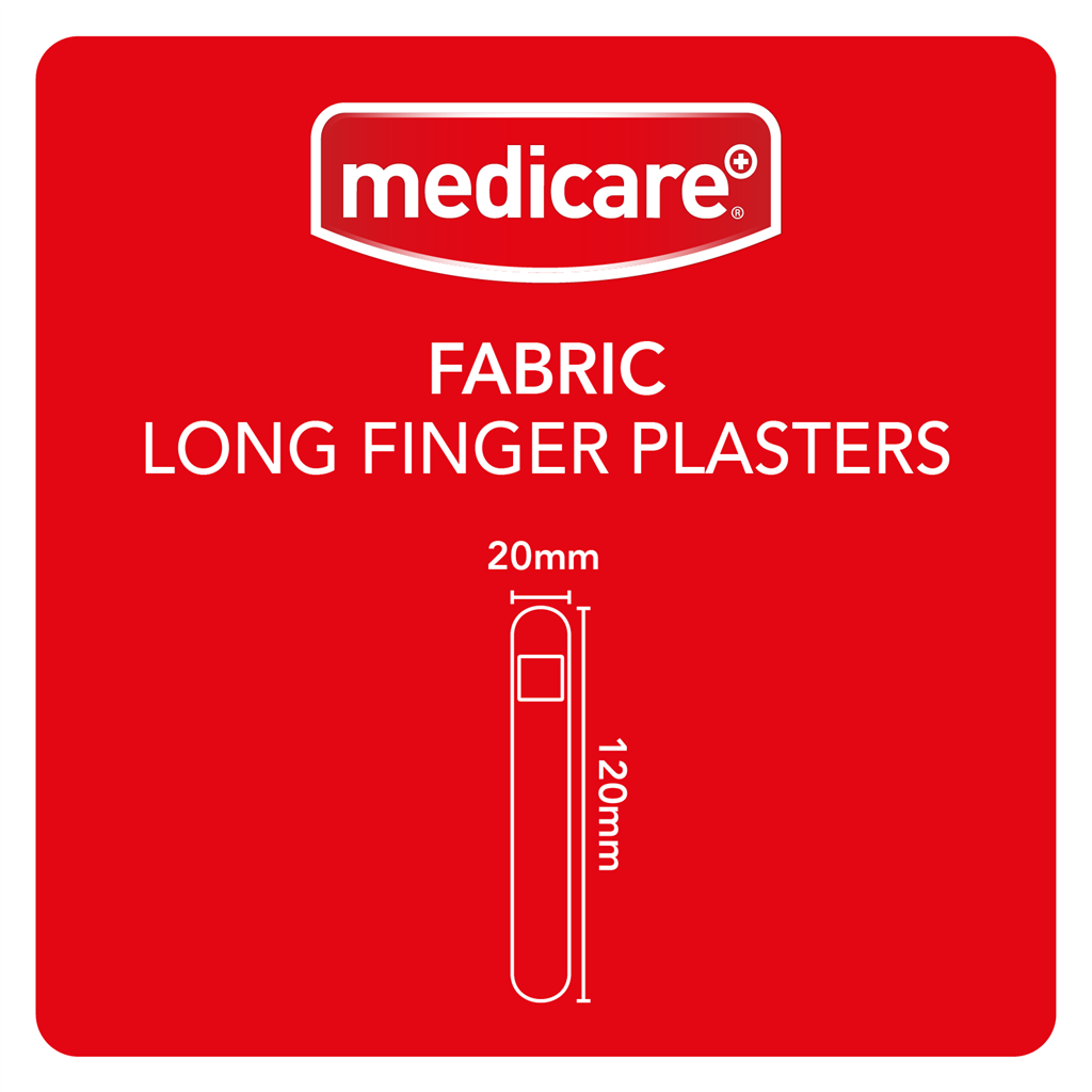 MEDICARE FABRIC LONG FINGER PLASTER (20'S) (DISPLAY OF 10)