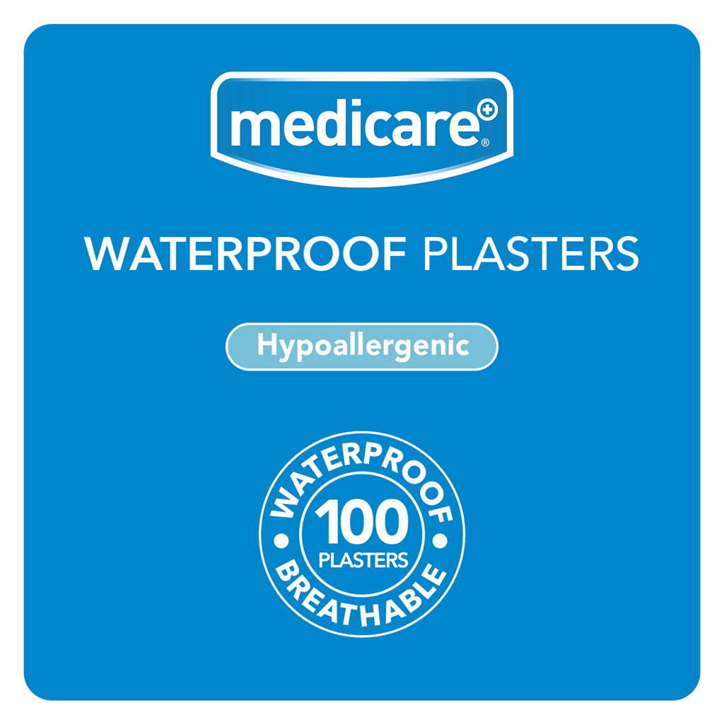 MEDICARE WATERPROOF PLASTERS 19X72MM 100's