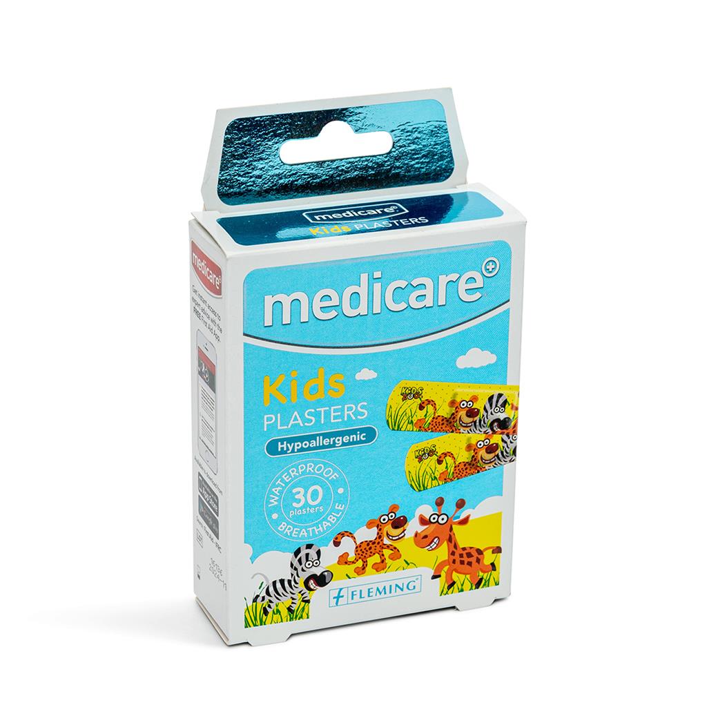 MEDICARE WATERPROOF KIDS PLASTERS 30`S (FUN ZOO) (DISPLAY OF 10)