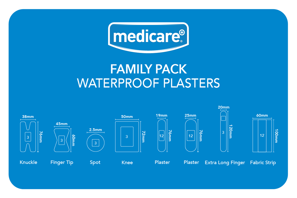 MEDICARE WATERPROOF FAMILY PACK OF 50'S (DISPLAY OF 6)