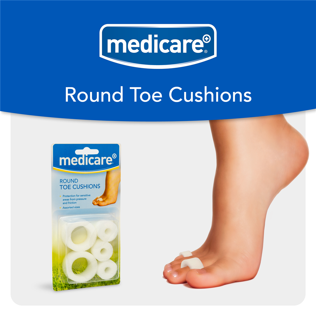 MEDICARE ASSORTED CIRCULAR TOE CUSHIONS 5's