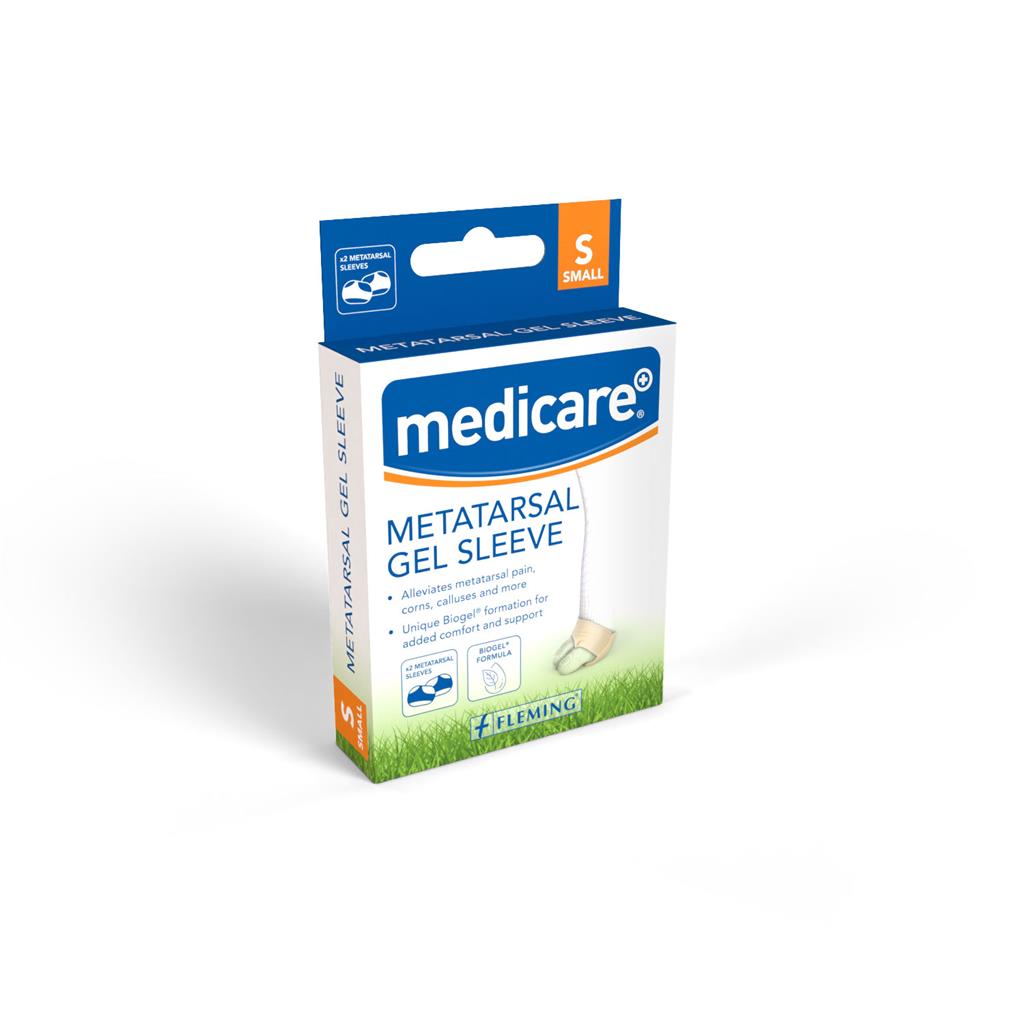 MEDICARE METATARSAL GEL SLEEVES - 2 PACK - SMALL