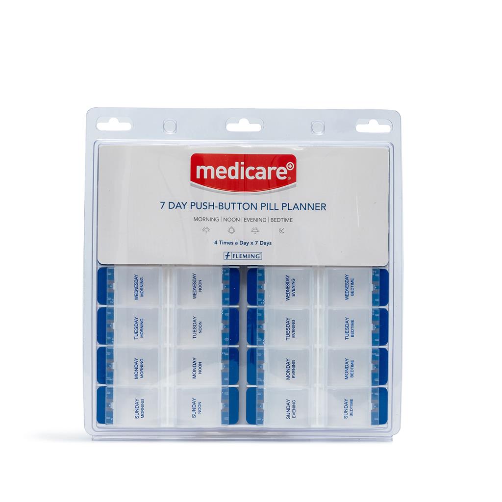 MEDICARE 7 DAY DELUXE PUSH BUTTON PILL BOX