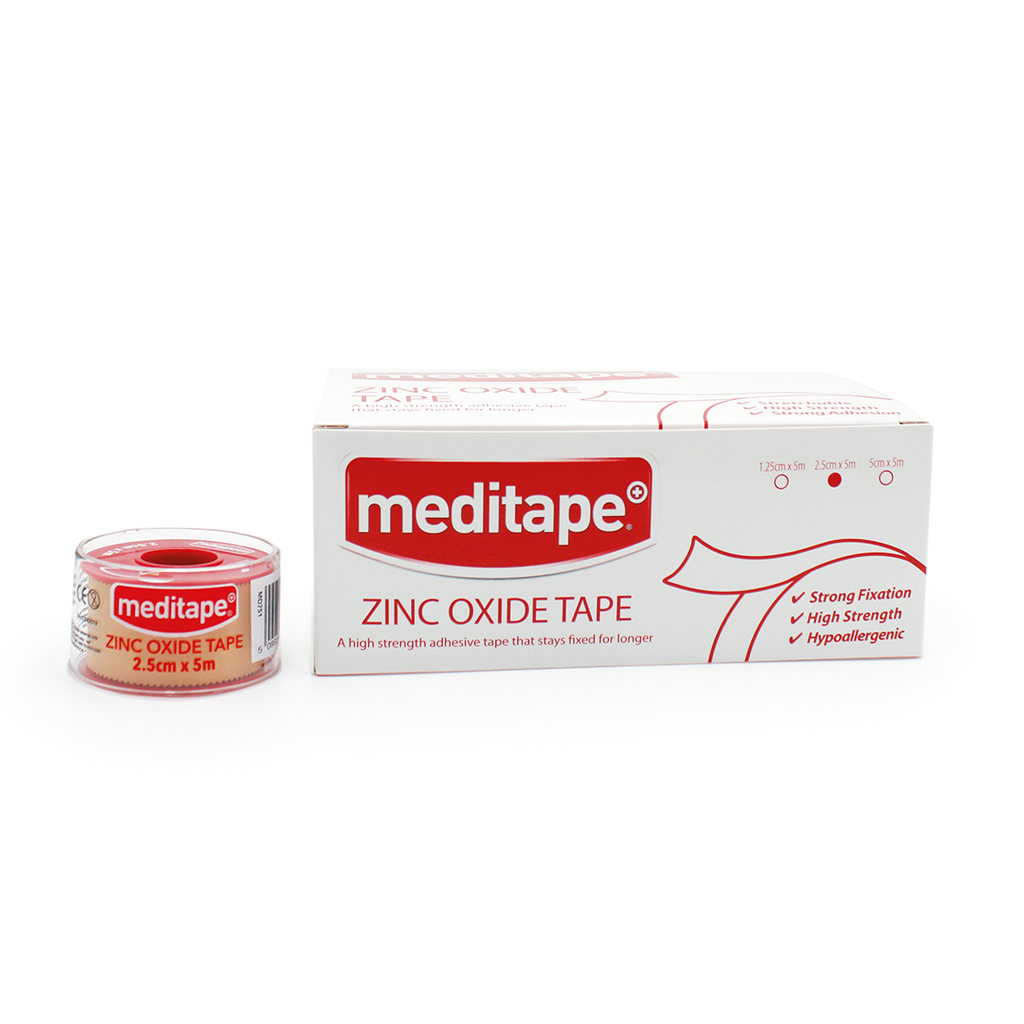 MEDITAPE ZINC OXIDE TAPE 2.5CM X 5M