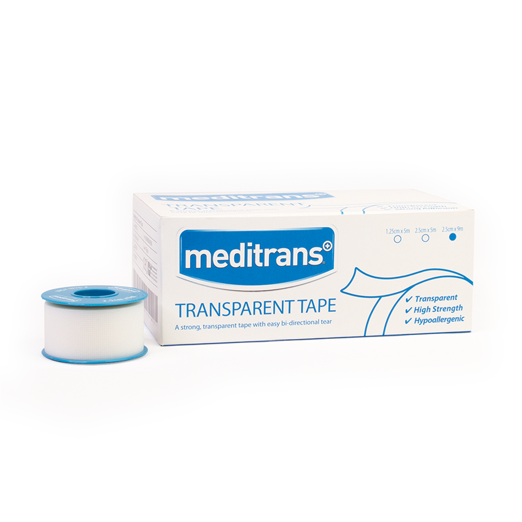 MEDITRANS TRANSPARENT TAPE 2.5CM X 9M