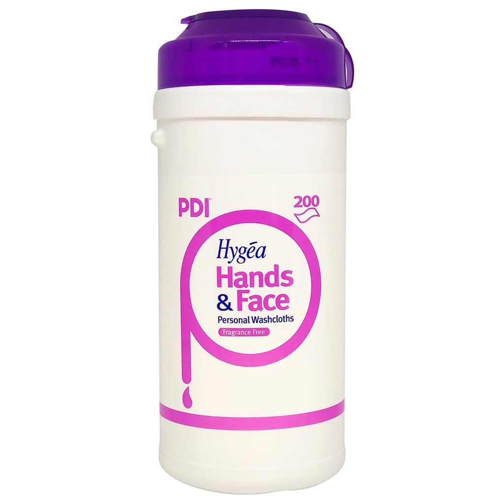 PDI HYGEA HANDS'N'FACE WIPES (TUB 200)