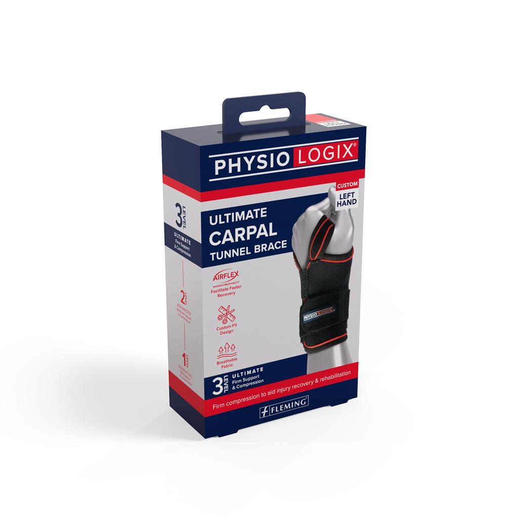 PHYSIOLOGIX ULTIMATE CARPAL TUNNEL WRIST BRACE - LEFT - ONE SIZE