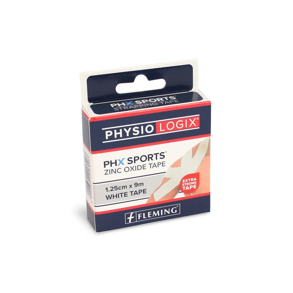 PHYSIOLOGIX PHX ZINC OXIDE TAPE 1.25CM X 9M - WHITE