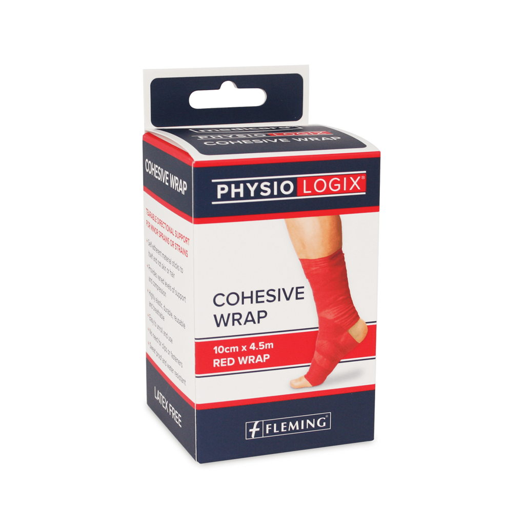 PHYSIOLOGIX COHESIVE BANDAGE RED 10CM x 4.5M