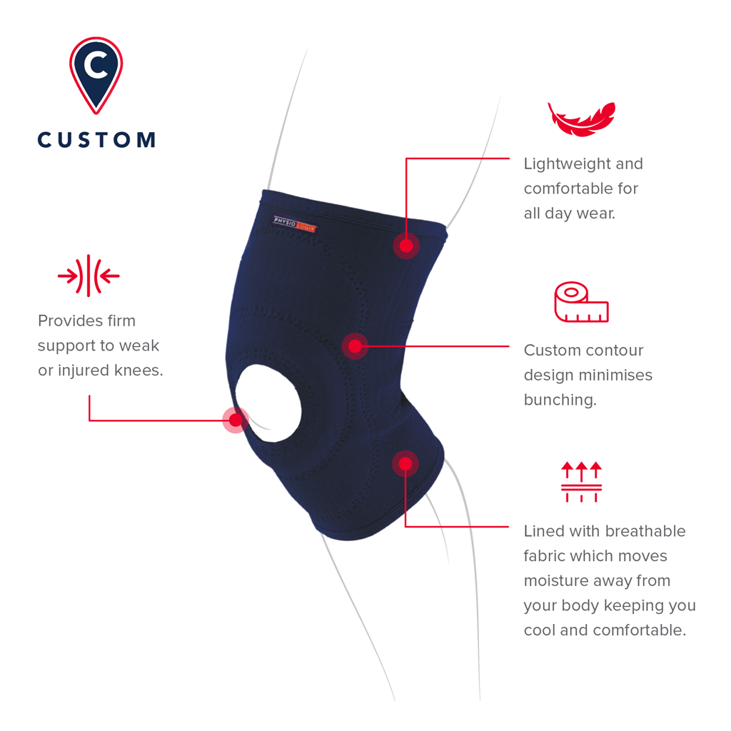 PHYSIOLOGIX CUSTOM FIT OPEN KNEE SUPPORT MEDIUM