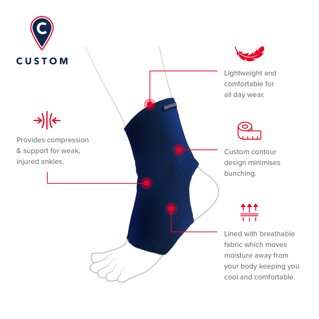 PHYSIOLOGIX CUSTOM FIT ANKLE SUPPORT MEDIUM