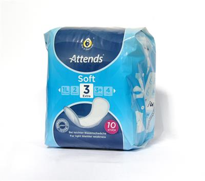 ATTENDS SOFT SHAPED PADS LEVEL 3 EXTRA 10'S