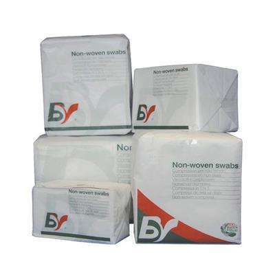 BV NON-STERILE NON-WOVEN SWABS 4PLY 7.5 X 7.5CM 100'S