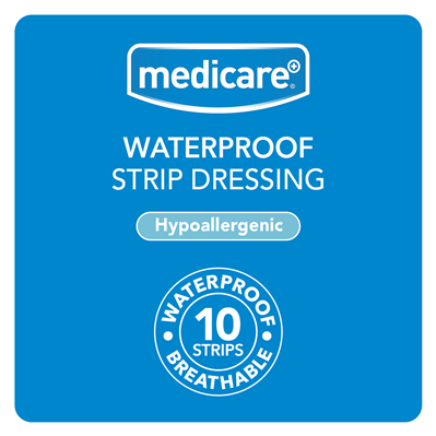 MEDICARE WATERPROOF STRIP 6CM X 1M (DISPLAY OF 10)