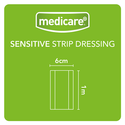 MEDICARE SENSITIVE STRIP 1M X 6CM (DISPLAY OF 10)