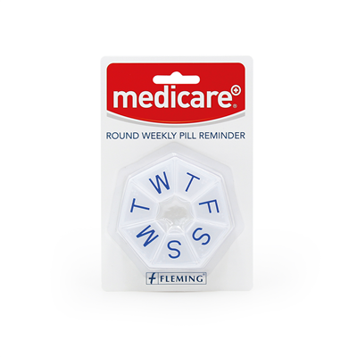 MEDICARE ROUND 7 SIDED WEEKLY PILL BOX