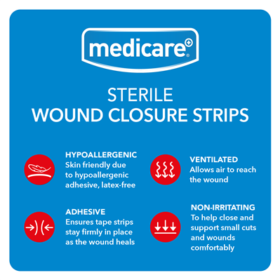 MEDICARE WOUND CLOSURE STRIPS 10'S (DISPLAY OF 20)