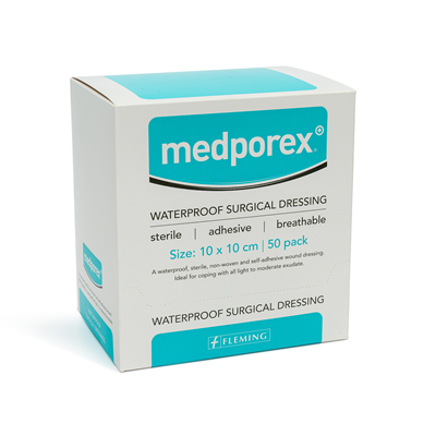 MEDPOREX WATERPROOF SURGICAL DRESSING 10X20CM (BOX OF 30)