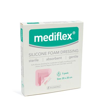 MEDIFLEX SILICONE FOAM DRESSING 20CM X 20CM (BOX OF 5)