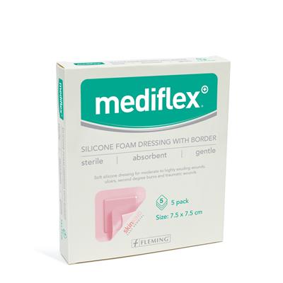 MEDIFLEX BORDERED SILICONE FOAM 7.5CM X 7.5CM (BOX OF 5)
