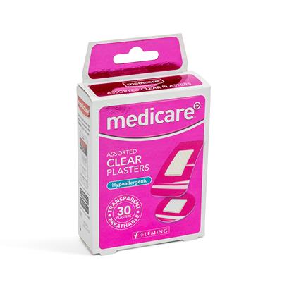 MEDICARE ASSORTED TRANSPARENT PLASTERS 30'S (DISPLAY OF 10)