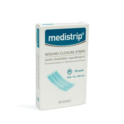 MEDISTRIP WOUND CLOSURE STRIPS 13X102MM (BOX OF 25)