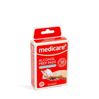 MEDICARE ALCOHOL PREP PADS 10'S