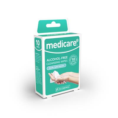 MEDICARE ALCOHOL FREE CLEANSING WIPES 10'S