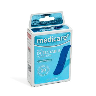 MEDICARE BLUE DETECTABLE PLASTERS 30'S (DISPLAY OF 10)