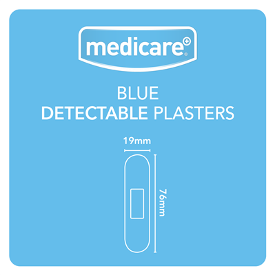 MEDICARE BLUE DETECTABLE PLASTERS 30'S (DISPLAY OF 10)