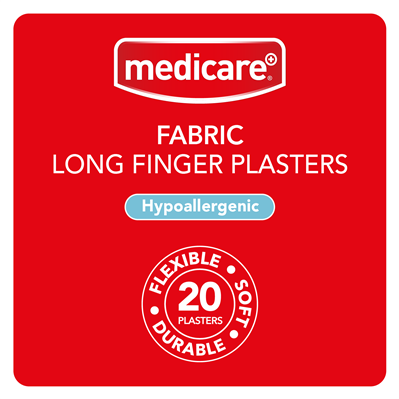 MEDICARE FABRIC LONG FINGER PLASTER (20'S) (DISPLAY OF 10)