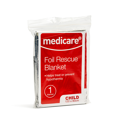 MEDICARE FOIL RESCUE BLANKET - CHILD 120 X 90CM