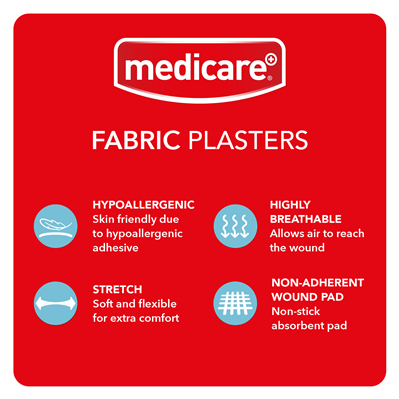 MEDICARE FABRIC PLASTERS 100'S