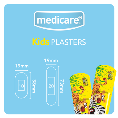 MEDICARE WATERPROOF KIDS PLASTERS 30`S (FUN ZOO) (DISPLAY OF 10)