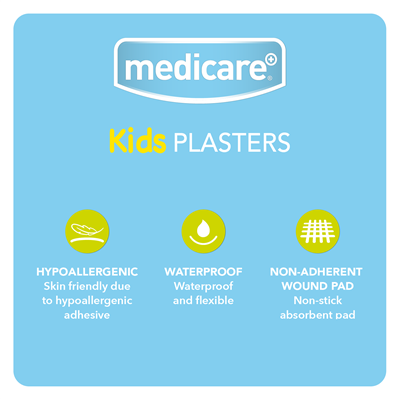 MEDICARE WATERPROOF KIDS PLASTERS 30`S (FUN ZOO) (DISPLAY OF 10)