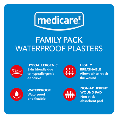 MEDICARE WATERPROOF FAMILY PACK OF 50'S (DISPLAY OF 6)