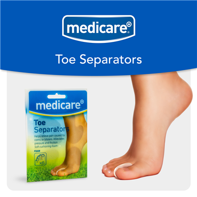 MEDICARE ASSORTED FOAM TOE SEPERATORS 6'S (DISPLAY OF 10)