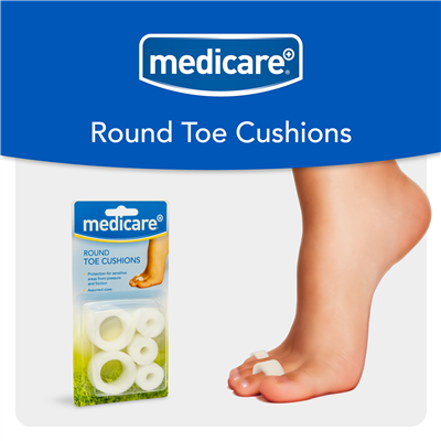 MEDICARE ASSORTED CIRCULAR TOE CUSHIONS 5's