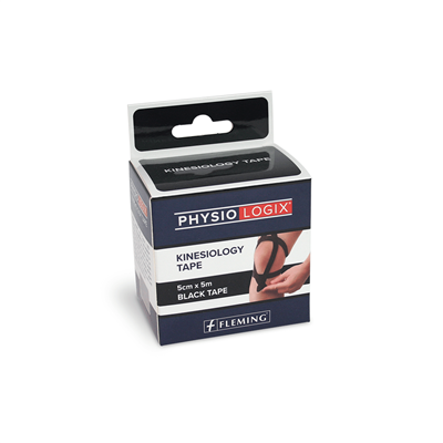 PHYSIOLOGIX BLACK KINESIOLOGY TAPE 5CM X 5M