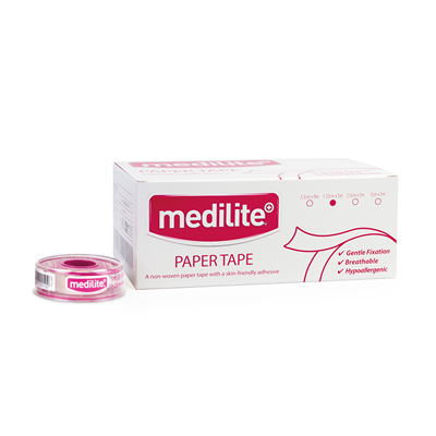 MEDILITE PAPER TAPE 1.25CM X 5M