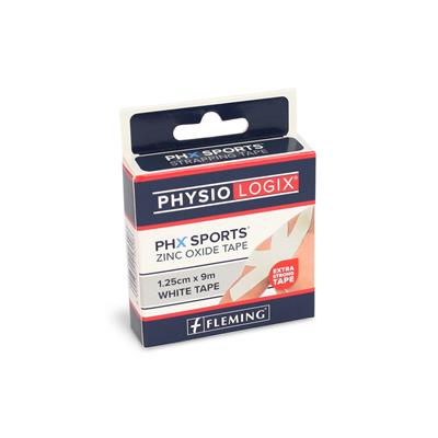 PHYSIOLOGIX PHX ZINC OXIDE TAPE 1.25CM X 9M - WHITE