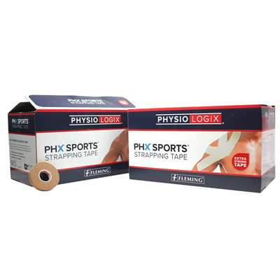 PHYSIOLOGIX PHX ZINC OXIDE TAPE 2.5CM X 9M - WHITE - 48 PER BOX