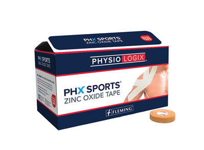 PHYSIOLOGIX PHX ZINC OXIDE TAPE 3.8CM X 9M - TAN - 32 PER BOX