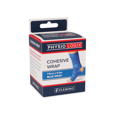 PHYSIOLOGIX COHESIVE BANDAGE BLUE 7.5CM x 4.5M