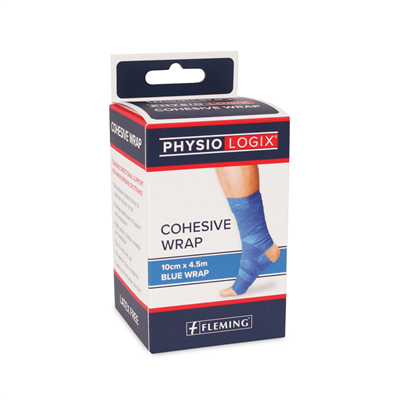 PHYSIOLOGIX COHESIVE BANDAGE BLUE 10CM x 4.5M