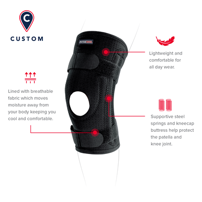 PHYSIOLOGIX CUSTOM FIT OPEN KNEE BRACE LARGE