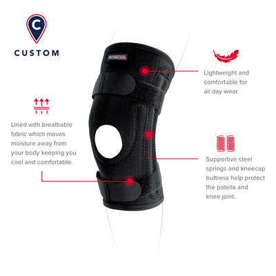 PHYSIOLOGIX CUSTOM FIT OPEN KNEE BRACE SMALL
